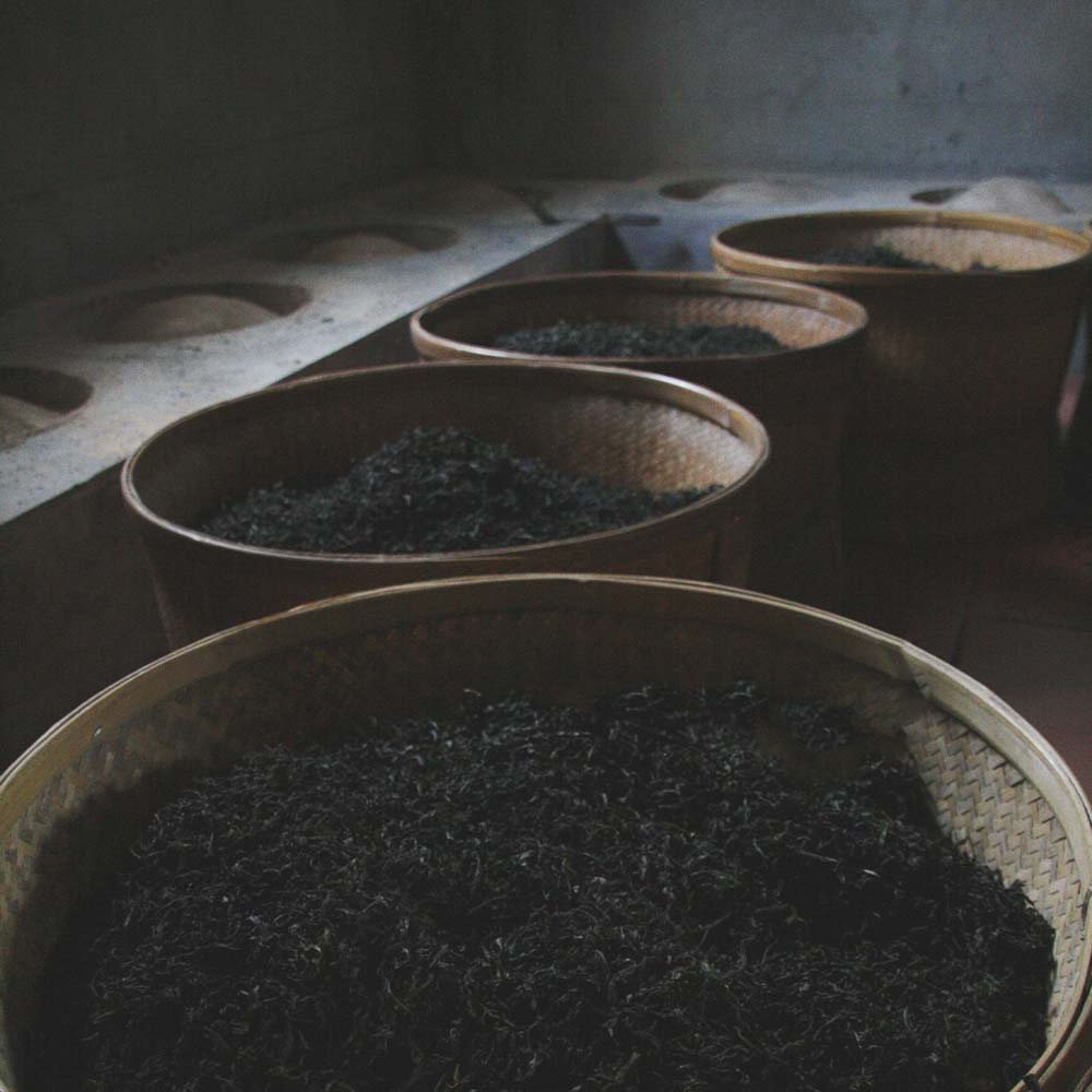 large bowls full of Rare Tea Company Da Hong Pao Oolong tea